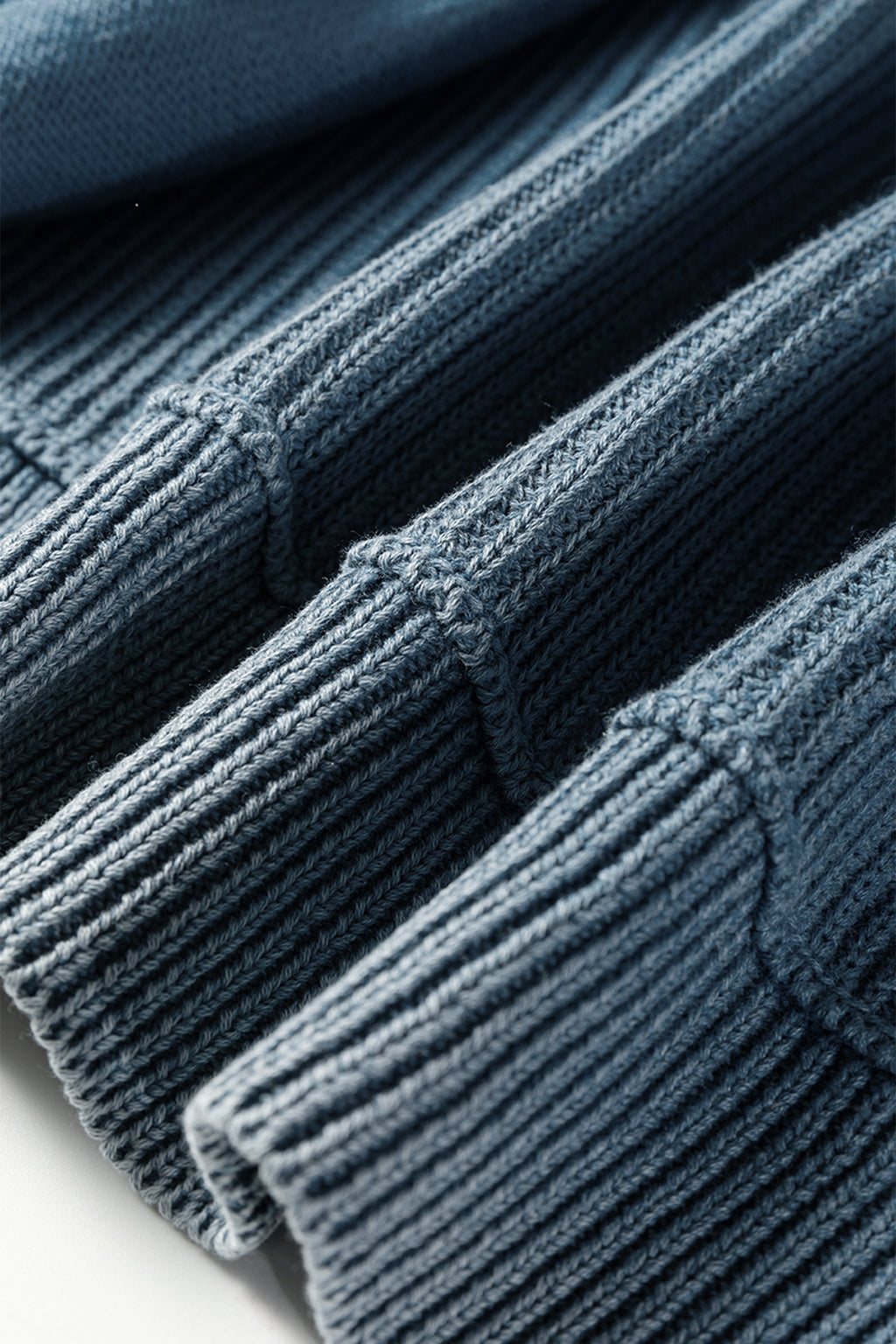 Dark Brown Mineral Wash Exposed Seam Patchwork Knit Open Sweater Cardigan