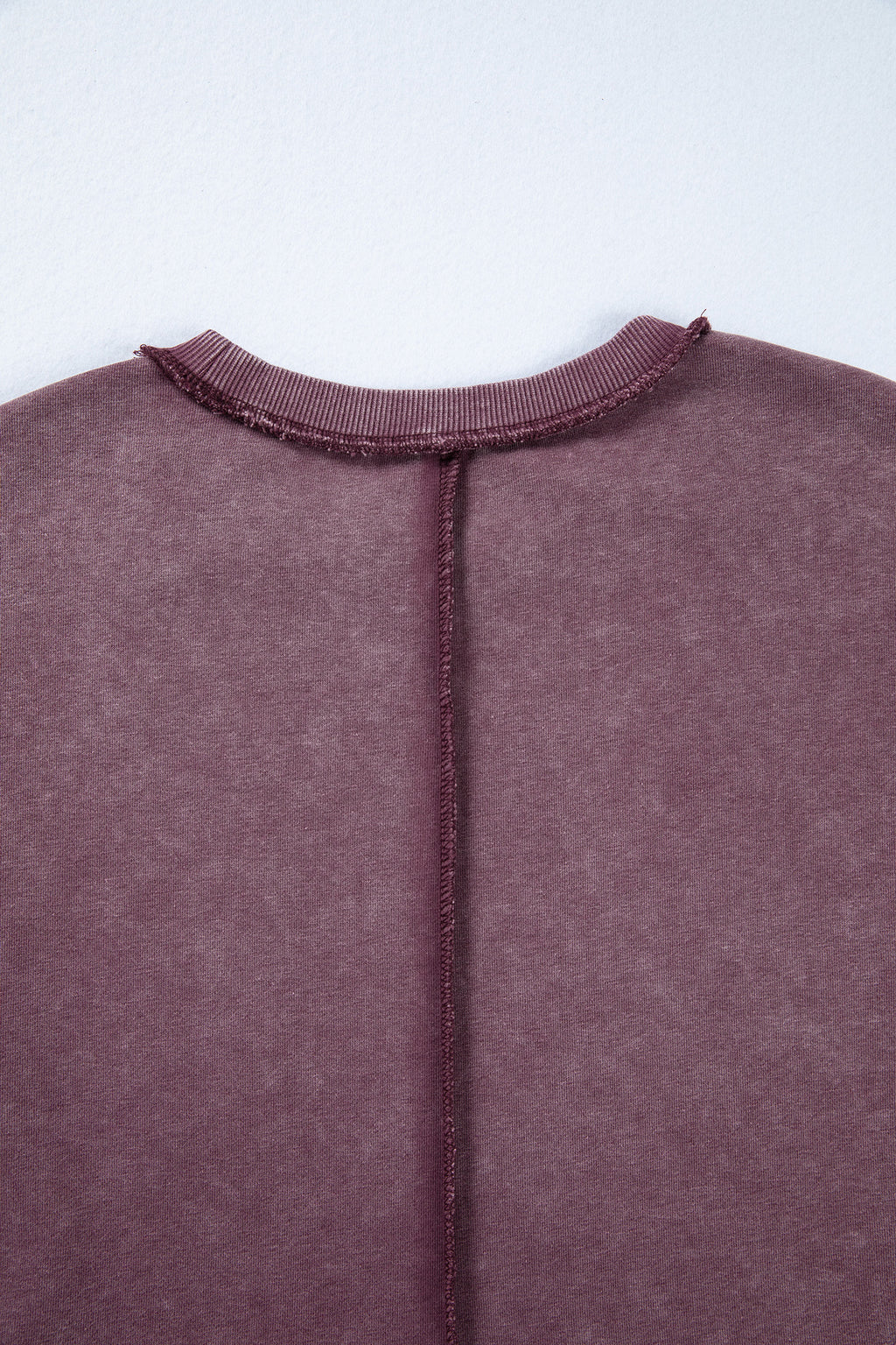 Valerian Mineral Wash Exposed Seam Side Slit Sweatshirt